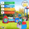 Hide N Side 5pc Kids Ball Pit Tents and Tunnels, Toddler Jungle Gym Play Tent with Play Crawl Tunnel Toy, for Boys Babies Infants Children, Indoor Outdoor Gift, Target Game w/ 4 Dart Balls view 3