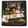 5 in 1 Casino Games Set Roulette,Poker, Black Jack, Craps, has Chips,Mats, Dices, Cards, view 3