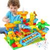 BATTOP Marble Run for Kids Ages 4-8, 167 PCS Classic Big Size Blocks Set, Crazy Marble Run Building Blocks with 4 Balls Race Track, STEM Toys Bricks Set Christmas Toys for Boys & Girls view 1