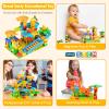 BATTOP Marble Run for Kids Ages 4-8, 167 PCS Classic Big Size Blocks Set, Crazy Marble Run Building Blocks with 4 Balls Race Track, STEM Toys Bricks Set Christmas Toys for Boys & Girls view 4