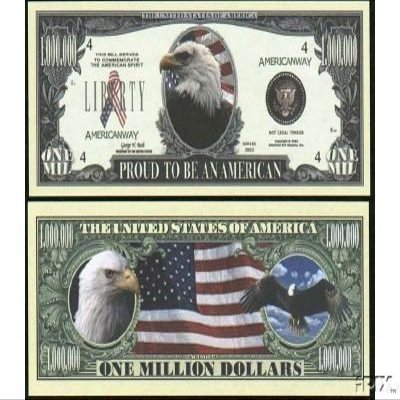 (25) American Eagle "Pride" Million Dollar Bill