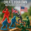 Liberty Imports Army Men Toy Soldiers Playset Bucket  WWII Action Figures with Military Vehicles, Accessories & Flags  Kids Imaginative Battle Toy Set (200 PCS - Soldiers Only) view 3