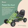 hauck Kids Pedal Go Kart, 4 Wheel Bike Cart, Ride for Ages 4-8, Green- Outdoor Bicycle Karts with Plastic Wheels for Boys and Girls view 2