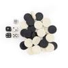Sondergut Roll-up Portable Suede Backgammon Game Set - for Adults & Children - Ideal for RV Travel, Cruise, Airplane, Camping, Backpacking, Road Trips Multiple Colors (Replacement Backgammon Stones) view 1