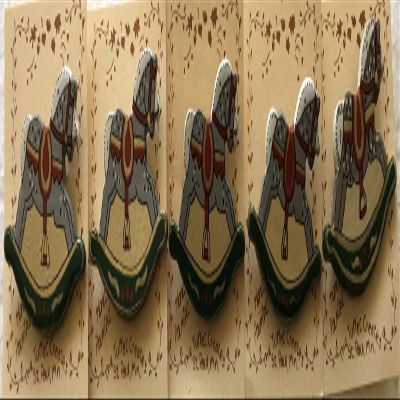 Set of Five (5) Hand Painted Rocking Horses