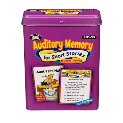 Super Duper Publications | Auditory Memory for Short Stories Fun Deck | Listening Comprehension Flash Cards | Educational Learning Materials for Children