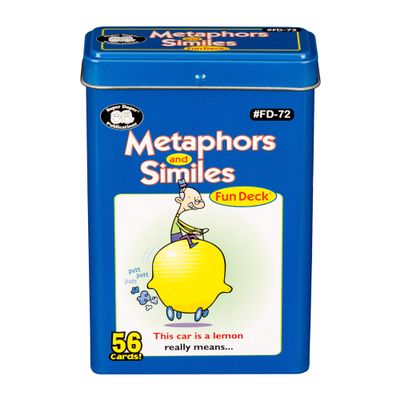 Super Duper Publications | Metaphors & Similes Fun Deck | Figurative Language Skills Flash Cards | Educational Learning Materials for Children