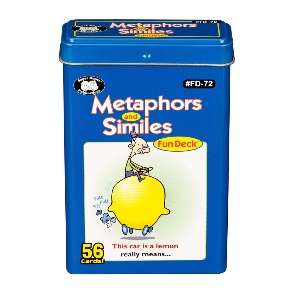 Super Duper Publications | Metaphors & Similes Fun Deck | Figurative Language Skills Flash Cards | Educational Learning Materials for Children