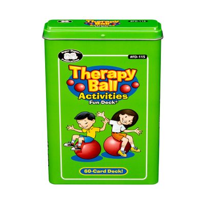 Super Duper Publications | Therapy Ball Activities Fun Deck | Upper Body and Core Strength Flash Cards | Educational Learning Materials for Children