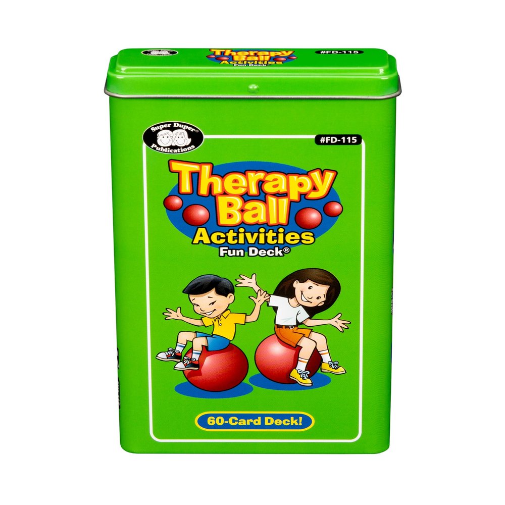 Super Duper Publications | Therapy Ball Activities Fun Deck | Upper Body and Core Strength Flash Cards | Educational Learning Materials for Children