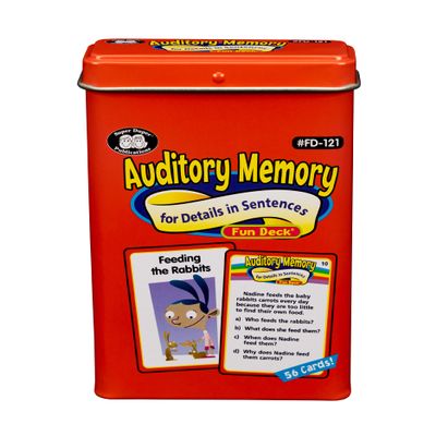 Super Duper Publications | Auditory Memory for Details in Sentences Fun Deck | Listening Comprehension Flash Cards | Educational Learning Materials for Children