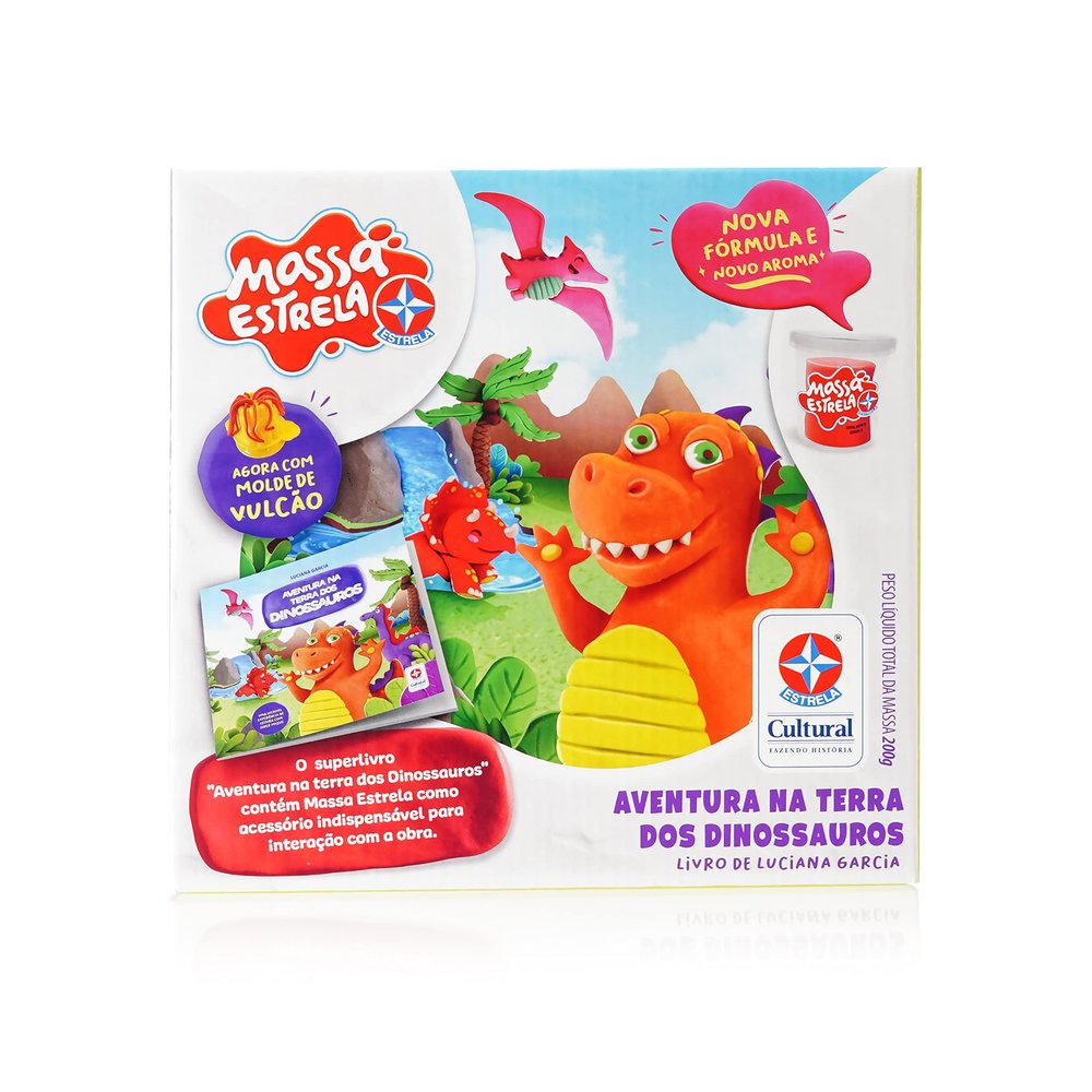 ESTRELA Star Toys, Dinosaur Land Adventure Book with Star Mass, Multicolor