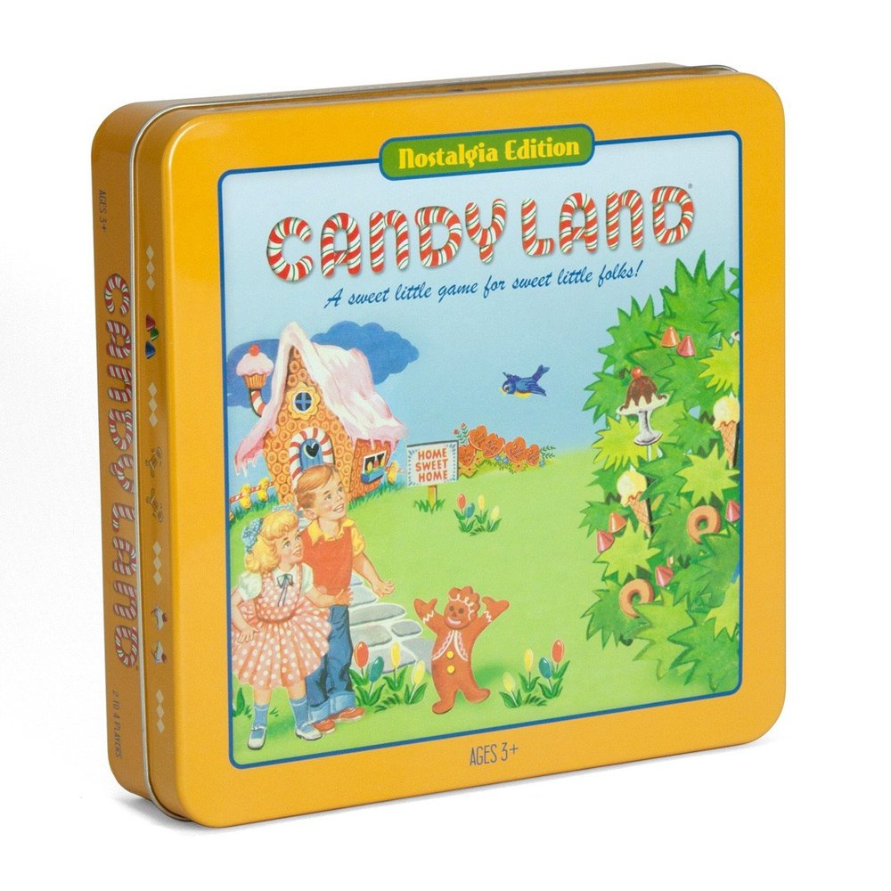 Candy Land Nostalgia Edition Board Game in Collectible Tin by WS Game Company - Retro Style Board Games for Kids Ages 3+
