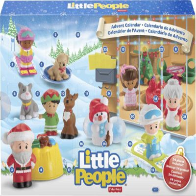 Fisher-Price Little People Toddler Toys Advent Calendar, Set of 24 Figures & Accessories for Christmas Play Ages 1+ Years