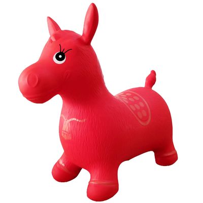 AppleRound Inflatable Ride-on Bouncy Animal Hopper Horse, Cow or Unicorn Kids Space Hopper Bouncer with Hand Pump Jumping Toy for Indoor/Outdoor Play