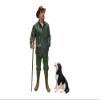 American Diorama Customer Patrick and a Dog Figurine/Figure for 1:18 Models view 1