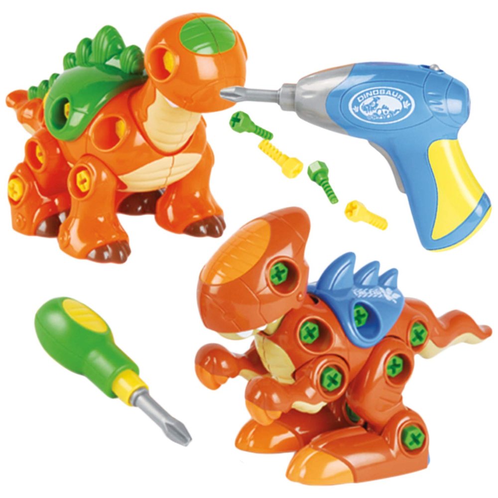 CP Toys Create-A-Dino Building Set with Electronic Drill and Screwdriver
