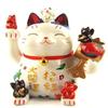 Maneki Neko Cat Figurine with Hidden Coin Bank | Decorative Home & Office Accent view 1