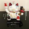 Maneki Neko Cat Figurine with Hidden Coin Bank | Decorative Home & Office Accent view 3