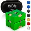 PILPOC theFube Infinity Cube Fidget Desk Toy - Aluminum Infinite Magic Cube with Case, Sturdy, Heavy, Relieve Stress and Anxiety, for ADD, ADHD, OCD (Green) view 1