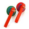 FQStech Wooden Spinning Top Gyroscope peg-top with Handle and Pull String Wire,can Last Long time, Color Random view 2