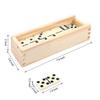 Dominos Set for Adults, Double 6 Domino Game, Double Six Standard Domino with Natural Wooden Box, 28 Tiles,Tradditional Board Game for Adults and Elderly. view 4
