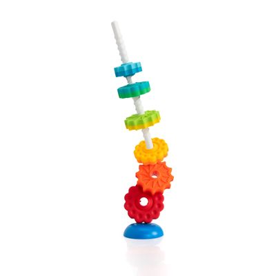 Fat Brain Toys SpinAgain, Baby Stacking & Spinning Toys for Toddlers Ages 1+