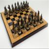 Skeleton Slayer Gothic Skull Chess Set W/High Gloss Dark Walnut & Birdseye Maple Color Board view 2