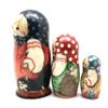 Unique Russian Nesting Dolls Girl with a Cat Hand Painted 3 Piece Stacking Set view 2