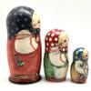 Unique Russian Nesting Dolls Girl with a Cat Hand Painted 3 Piece Stacking Set view 4