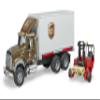 Bruder 02828 Mack Granite Ups Logistics Truck with Forklift Vehicles - Toys view 1