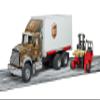 Bruder 02828 Mack Granite Ups Logistics Truck with Forklift Vehicles - Toys view 2