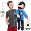 25" Policeman, Peach Male, Full Body, Ventriloquist Style Puppet view 2