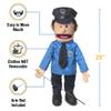 25" Policeman, Peach Male, Full Body, Ventriloquist Style Puppet view 3