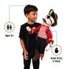 25" Pirate, Peach Male, Full Body, Ventriloquist Style Puppet view 2