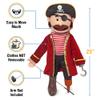25" Pirate, Peach Male, Full Body, Ventriloquist Style Puppet view 3