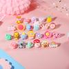 PinkSheep Little Girl Jewel Rings Pink,Adjustable Princess Ring Set in Gift Box,Kids Dress Up Rings for Ages 3-12 with Butterfly, Fox, Rainbow Pretend Play Gift (Mat) view 4