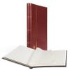 LIGHTHOUSE COMFORT Padded Leather Cover Stockbook for Stamps - 32 White Cardstock A4 Pages with Clear Strips and Double Linen Hinges - Red view 1