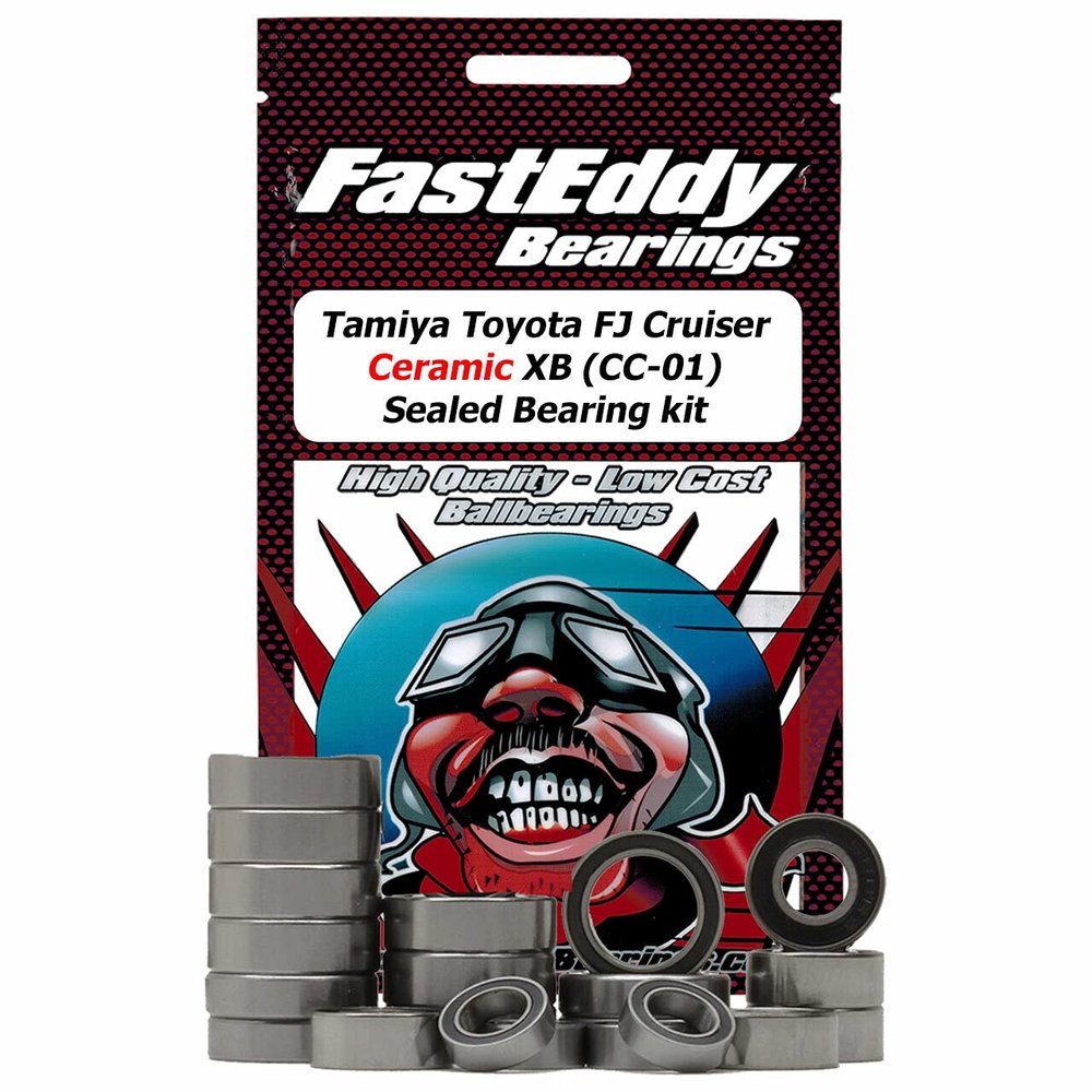 FastEddy Bearings Compatible with Tamiya Toyota FJ Cruiser XB (CC-01) Ceramic Rubber Sealed Bearing Kit