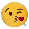 EvZ Emoji Throwingkiss Face Emoticon Cushion Stuffed Plush Soft Pillow, Official Certified, 32cm Yellow view 1