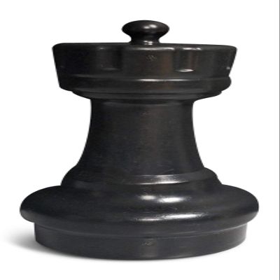 MegaChess Individual Chess Piece - Rook - 8.5 Inches Tall - Black