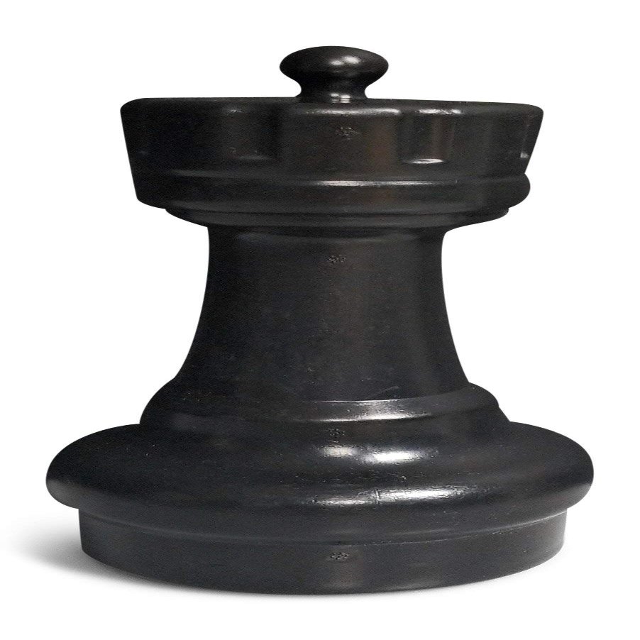 MegaChess Individual Chess Piece - Rook - 8.5 Inches Tall - Black