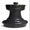 MegaChess Individual Chess Piece - Rook - 8.5 Inches Tall - Black view 1