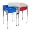 ECR4Kids 2-Station Sand and Water Adjustable Play Table, Sensory Bins, Blue/Red view 1