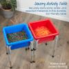 ECR4Kids 2-Station Sand and Water Adjustable Play Table, Sensory Bins, Blue/Red view 4