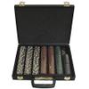500+ Poker Chip Black Heavy Duty Case Casino Style w/Keys view 2