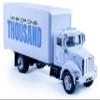 Shop72 Diecast Toy Truck with Trailer, White Box Truck Peterbilt 335, 1:43 Scale, Customize This Toy for Promotional Item view 3