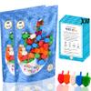Hanukkah Dreidels 200-Pack Multicolor Plastic Chanuka Draydels with English Transliteration, Includes Dreidel Game Instruction Cards (200-Pack) view 1