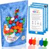 25-Pack Hanukkah Dreidels Multicolor Plastic Chanuka Draydels with English Transliteration, Includes Dreidel Game Instruction Cards 25-Pack view 1