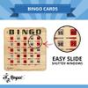Regal Bingo Bulk Bingo Cards with Sliding Windows - Reusable Bingo Game Cards for Adults Large Group - 10 Pack, Woodgrain view 3